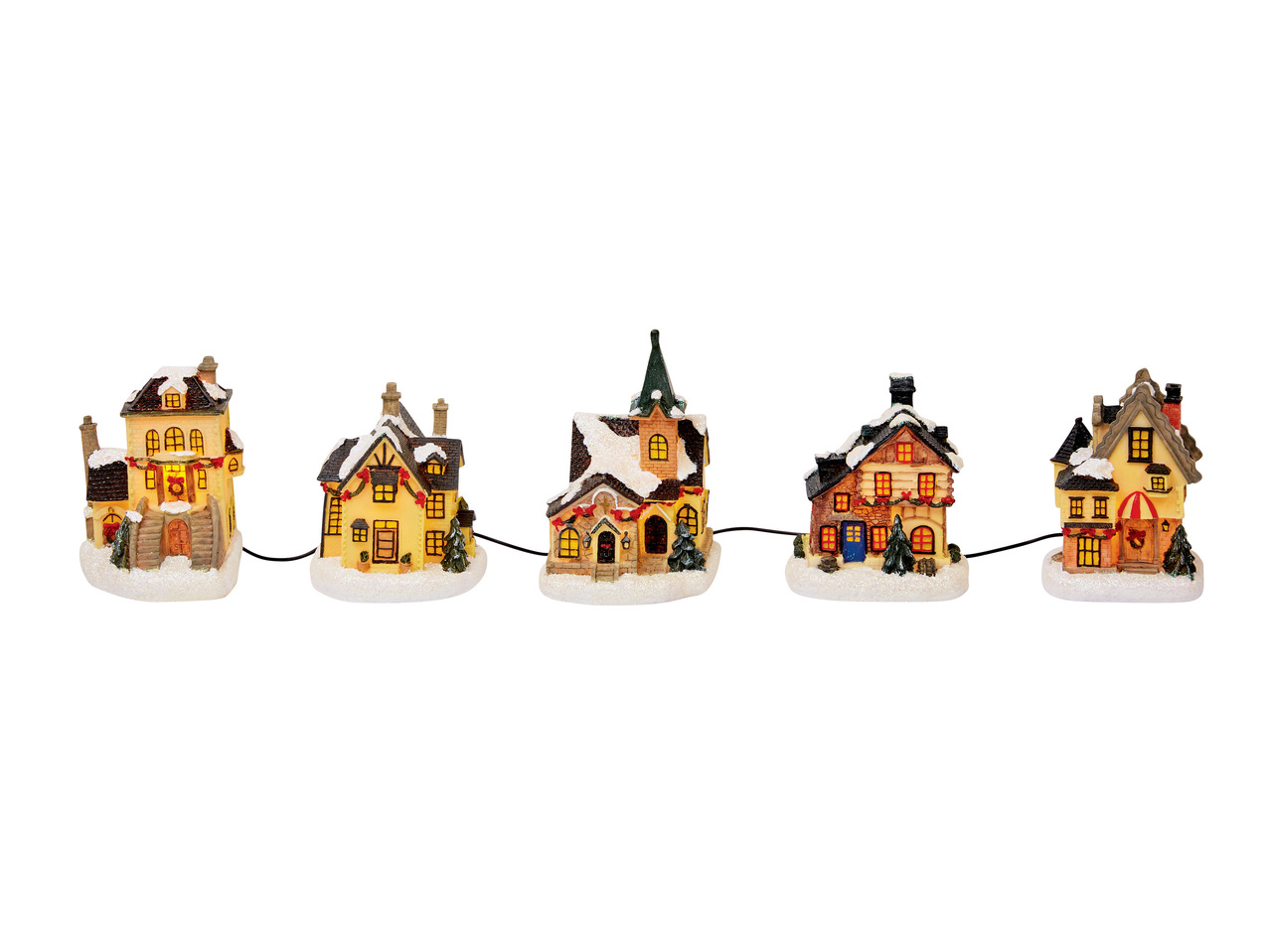 MELINERA Light-Up Christmas Village Scene