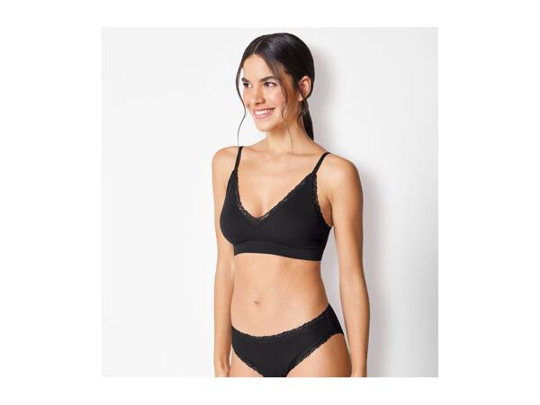 Esmara Ladies' Ribbed Bralette - Black