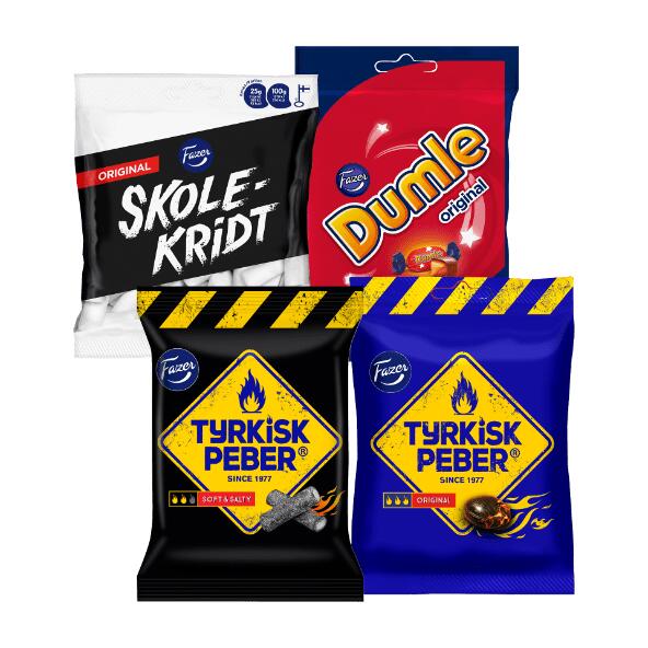 Skolekridt, Dumle, Tyrkisk Peber eller Tyrkisk Peber Soft & Salty