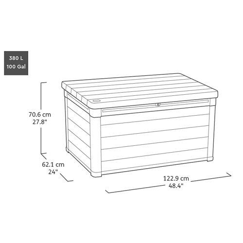 KETER Coffre Cortina 100, 122.9 × 62.1 × 70.6 cm