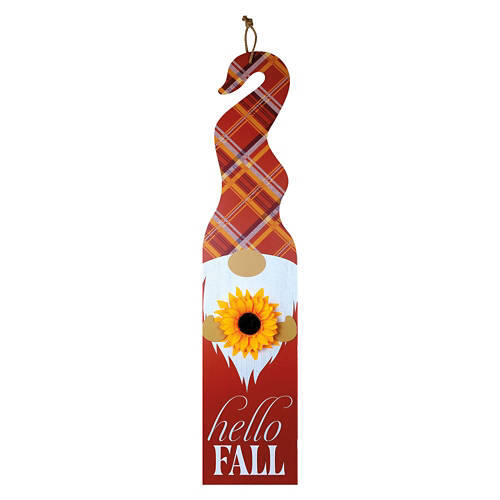 47" Tall Fall Reversible Porch Sign - Fall/Witch Gnome