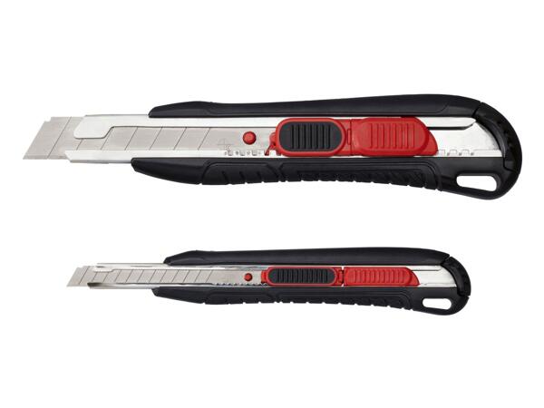 Box cutter, twin blade knife or folding knife