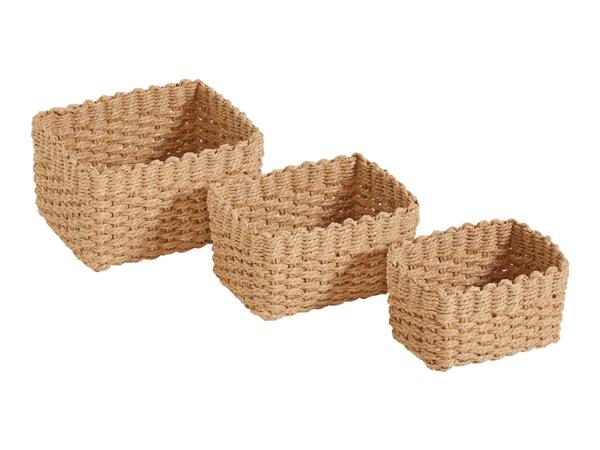 Livarno Home Storage Baskets - Set of 3 - Rectangular