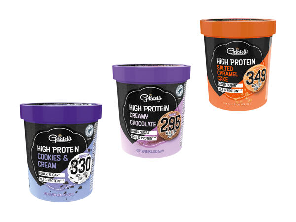 Pot de glace riche en protéines