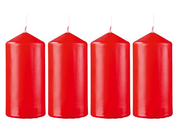 Christmas Pillar Candles, 2, 4 or 6 pieces