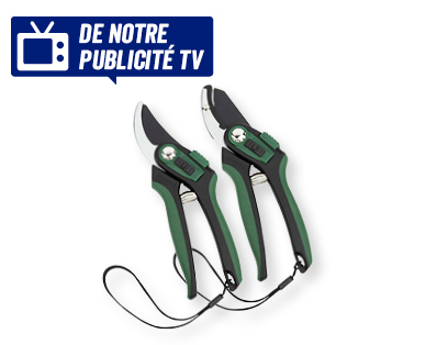 Lot de sécateurs de jardin professionnels, 2 pièces GARDENLINE(R)