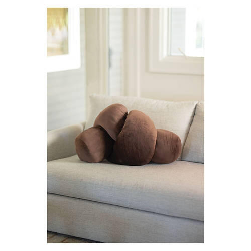 9" x 82" Giant Knot Pillow, Chocolate Brown