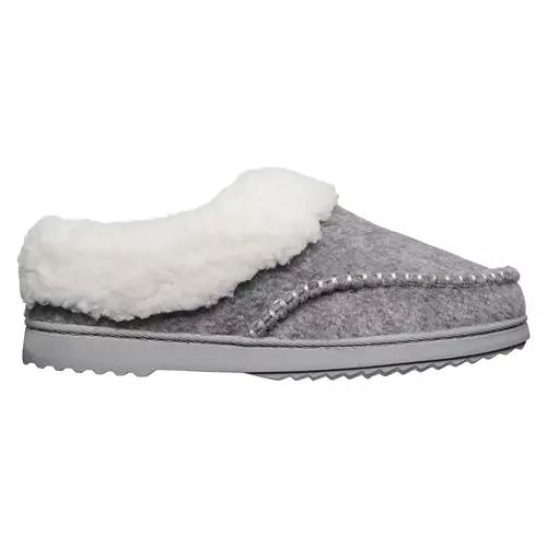 Ladies Memory Foam Slippers - Grey, 8