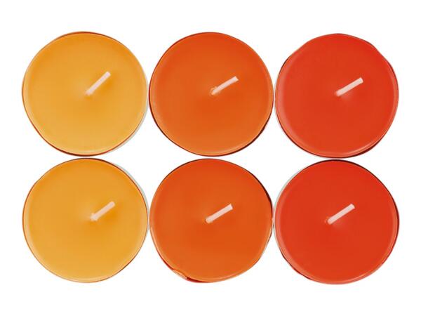 Livarno Home Large Orange Scented Tealights - 6 Pack