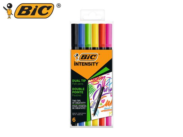 BIC Dual Tip Felt Pens - 6 pack