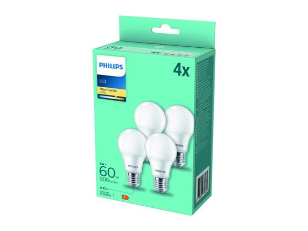 Philips Matt White LED Light Bulbs - 4 Pack