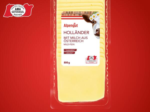 Käse nach Holländer Art in Scheiben