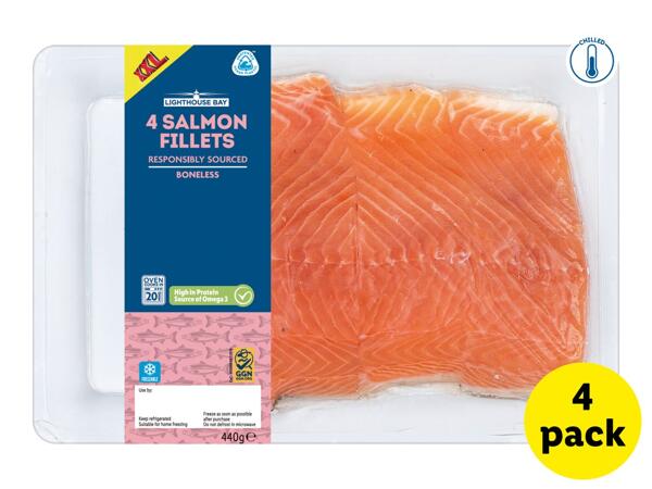 XXL 4 Salmon Fillets