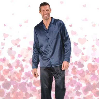 Satinpyjama für Herren