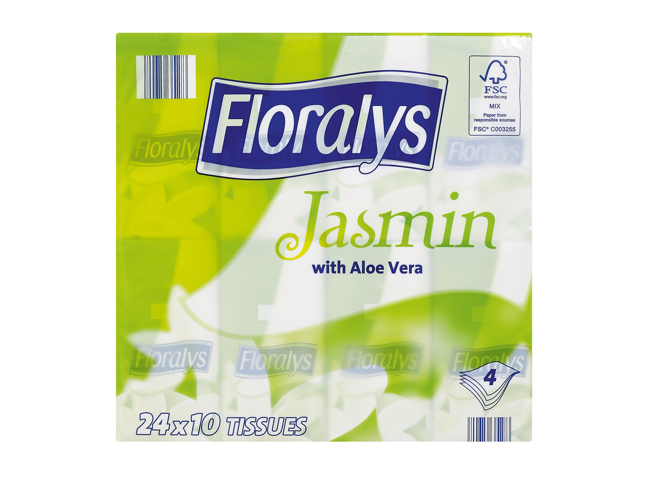 Zakdoekjes jasmijn met aloë vera