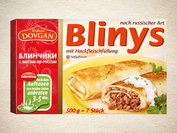 DOVGAN Blinys mit Fleischfüllung