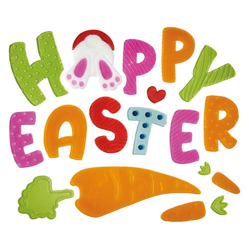 Easter Gel Clings - Happy Easter Carrot