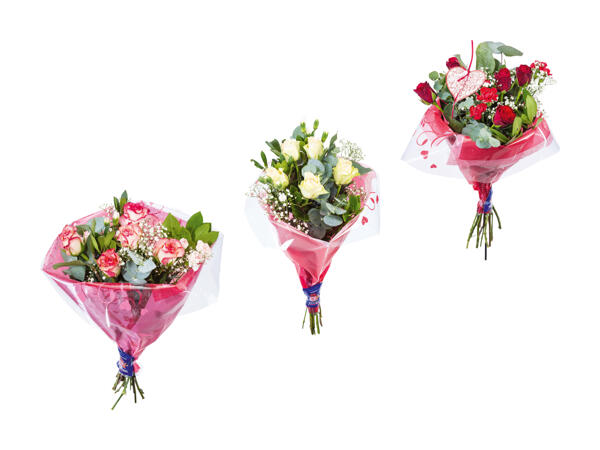 Bouquet de roses et d'œillets