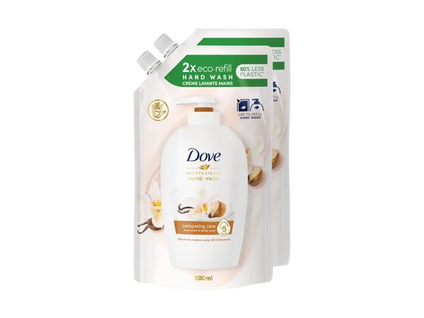 Lotion nettoyante pour les mains Dove, recharge en pack de 2