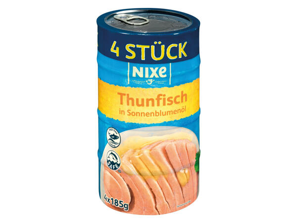 Thunfisch in Sonnenblumenöl 4x 185 g