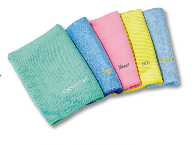 Chiffons microfibre, lot de 5