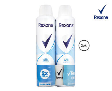 Rexona Antiperspirant Aerosol Deodorant 2 x 145g