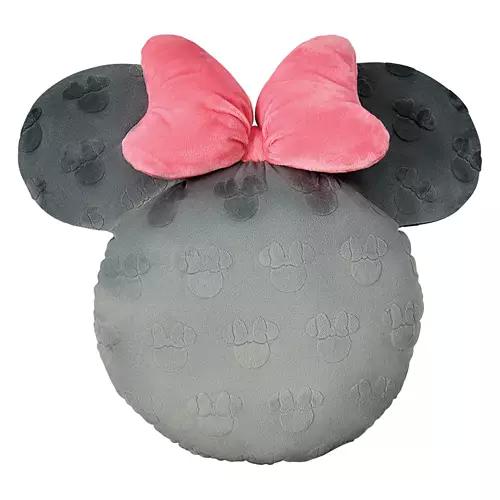 16" X 16" Minnie Shaped Pillow, Gray