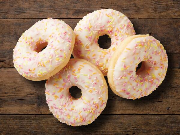 Donuts de fête, pack de 4 (valable uniquement en Suisse alémanique et en Suisse romande)