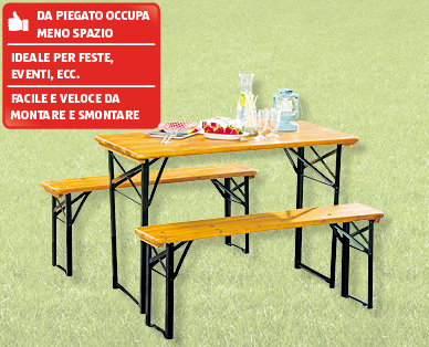 Set di panchine e tavolo mini, 3 pezzi GARDENLINE(R)