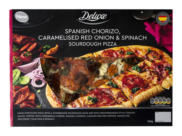 Sourdough Pizza - Spanish Chorizo Caramelised Red Onion & Spinach