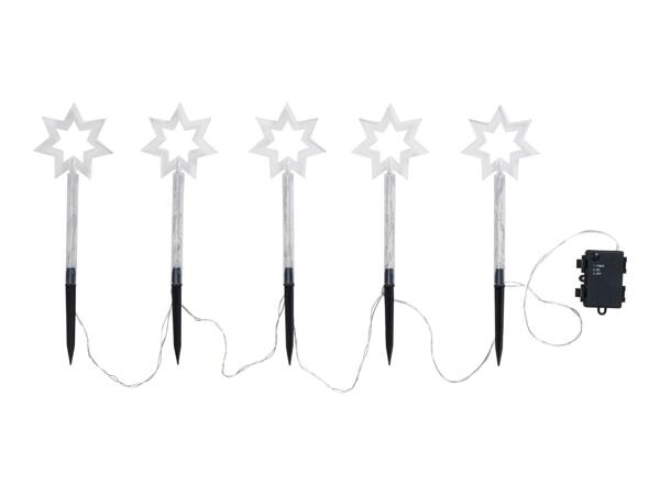Livarno Home LED Stars With Illuminated Pole Stake Lights - 5 Pack