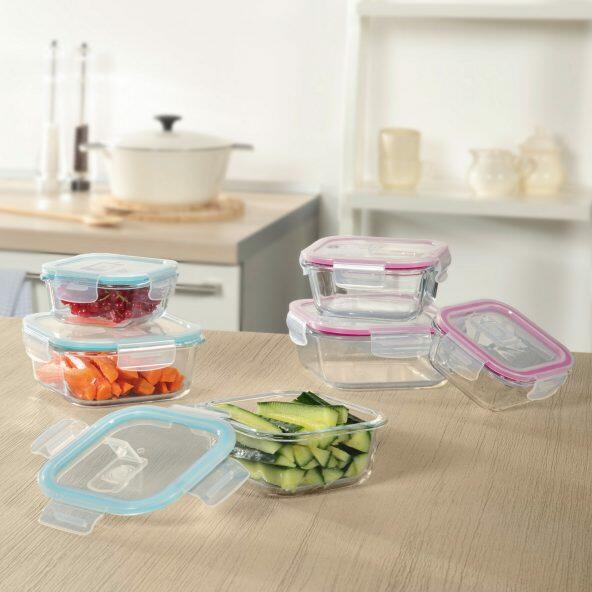 Plats en verre, 3 pcs