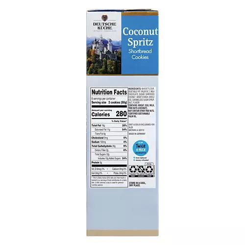 Coconut Spritz Shortbread Cookies, 10.6 oz