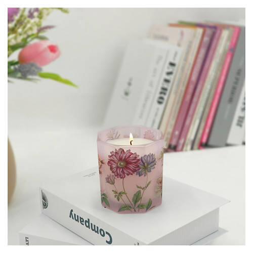 Floral Glass Scented Candle - Lilac Bloom