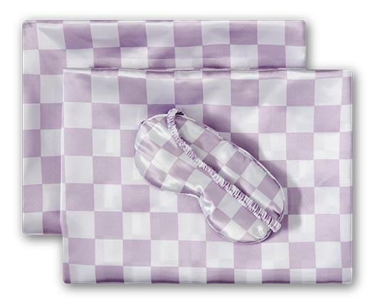 Huntington Home 2pk Satin Pillowcase and Eye Mask Set