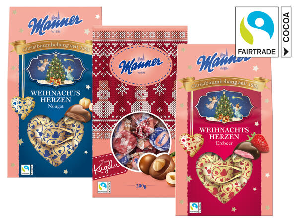 Manner Nuss Kugeln oder Weihnachtsherzen