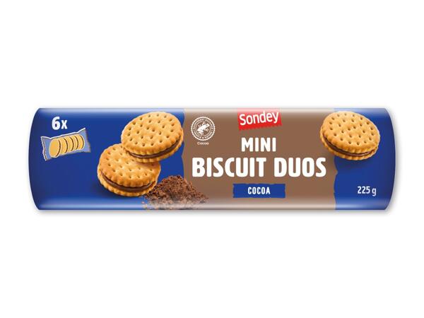 Marie-, havre- eller mini-sandwichkiks med kakaocreme