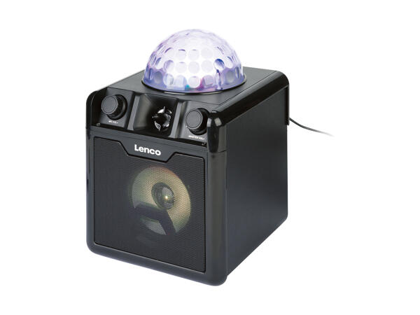LENCO(R) Bluetooth(R)-højtaler med karaoke og diskolys