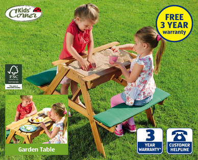 Children's Garden Table with Sandpit