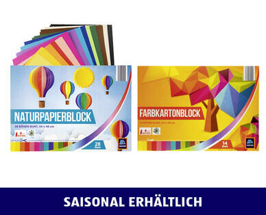 NATURPAPIER-/ FARBKARTONBLOCK