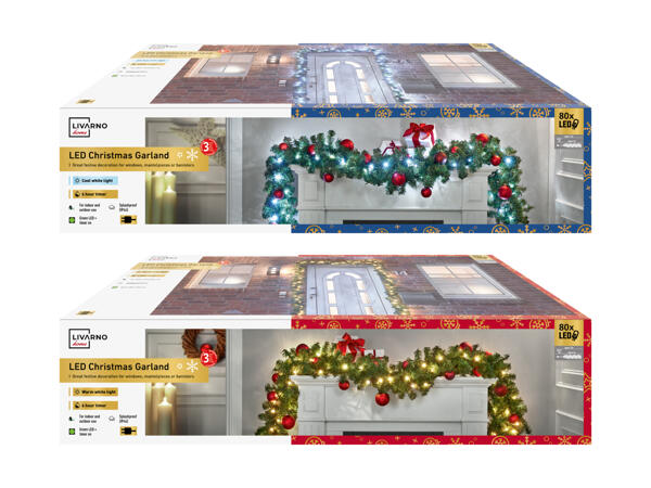 LIVARNO HOME(R) Granguirlande med 80 LED-lys