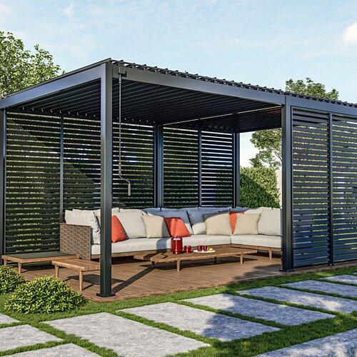 SORARA OUTDOOR LIVING Lamellenwand für Pergola mit Lamellendach, Mirador 80/88, 3020000053/66