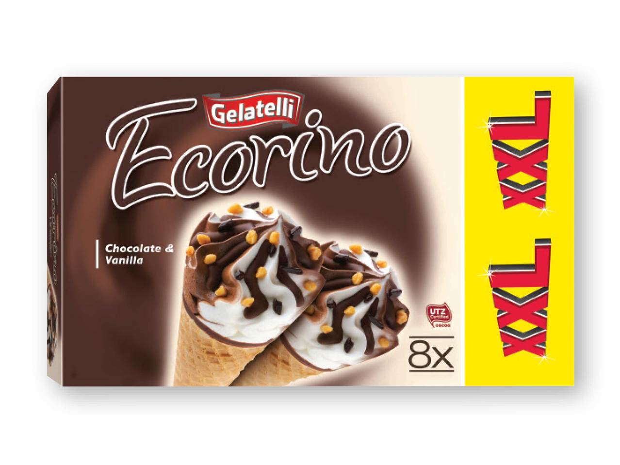 GELATELLI Chocolate & Vanilla Ice Cream Cones