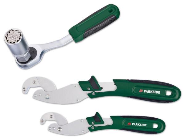 Ratsche mit Steckschlüssel/Universal-Spannschlüssel-Set