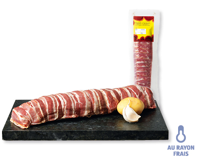 Filet de porc bardé de lard