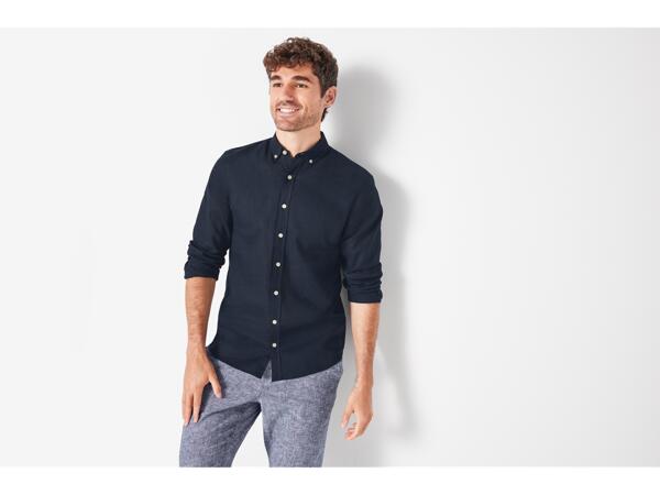 Men's linen-blend shirt