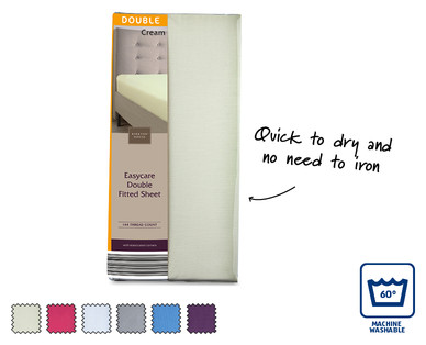 Easy Care Fitted Sheet Double