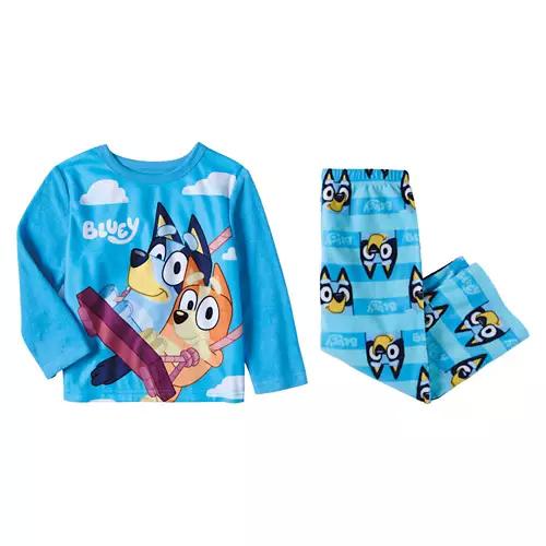 Children's Bluey Fleece Pajama Set - Blue, XS
