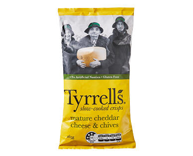 Tyrrell's Cheddar Cheese & Chives Slow Cooked Chips 165g