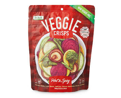 DJ&A Hot & Spicy Veggie Crisps 90g